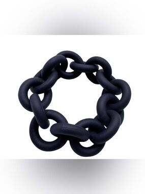 Chunky Black Link Bracelet - Women Accessories